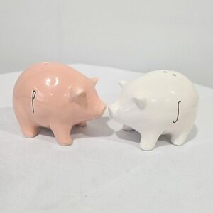 Rae Dunn Pigs Salt And Pepper Shaker‎ Set Farmhouse Kitchen Decor
